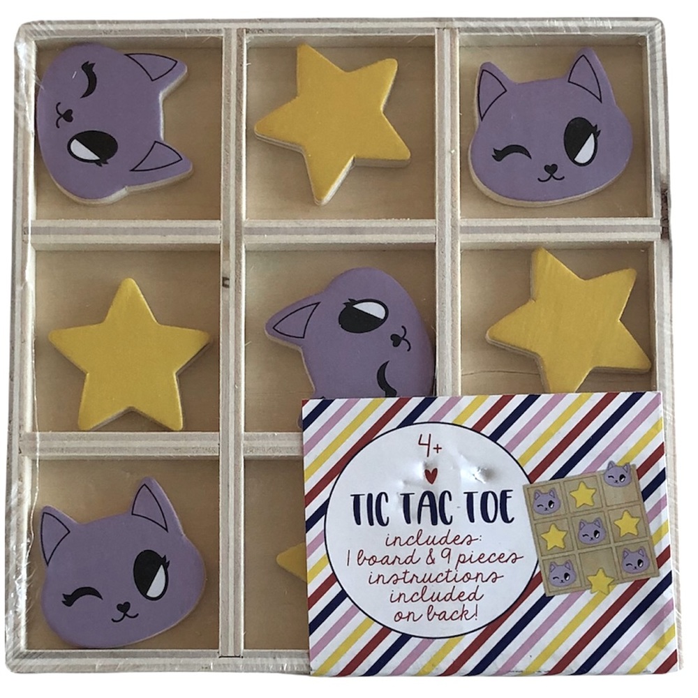 Cute Tic Tac Toe Board Cats And Stars Horizon Group USA Inc